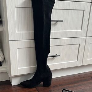 Goodnight Macaroon Ellis Classic Over-the-Knee Suede Leather Boots